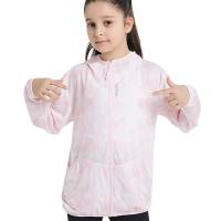 Children's sun protection clothing girls' anti-ultraviolet summer hot-selling ice silk baby jacket boys' breathable hooded sun protection clothing  Pink