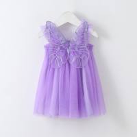 Children's suspender skirt, butterfly wings, mesh skirt, princess skirt, half skirt, tutu skirt, girl's tutu skirt, vest skirt  Purple