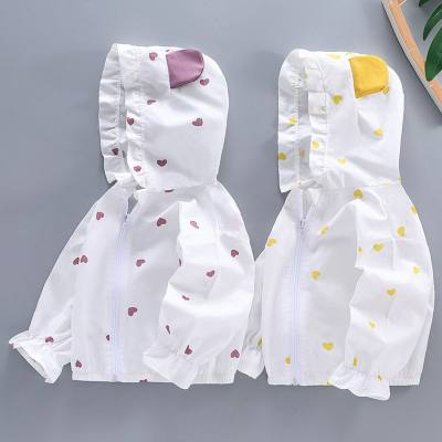 Girls autumn coat new style children's sun protection clothing autumn air conditioning shirt girls baby light top outer wear coat