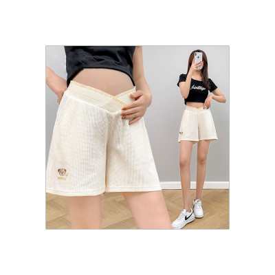 Damen Shorts Sommer dünne Oberbekleidung Freizeithosen niedrige Taille lockere Bauchunterstützung schwangere Frauen Hosen
