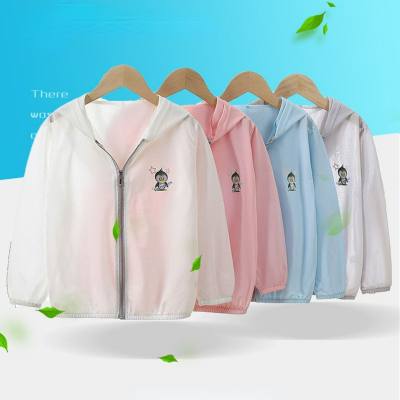Children's sun protection clothing summer children's clothing wholesale ice silk sun protection clothing baby girl cardigan jacket boy sun protection clothing breathable