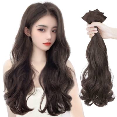 Wigs for women one piece three piece set long curly hair big wave hair extensions new style