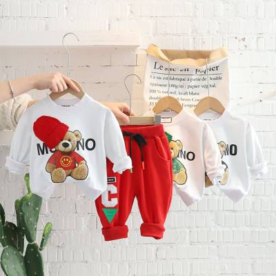 Spring and Autumn fashion trendy children's new cartoon casual long-sleeved sweatshirt suit for boys and girls