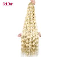 Peruca de cabelo de crochê fibra química onda profunda cabelo em massa 30 polegadas 120 gramas de cabelo feminino fio de alta temperatura  Estilo 2