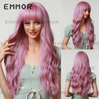 Christmas and Halloween festival cosplay anime style air bangs big waves multi-color wigs for women  Style 4