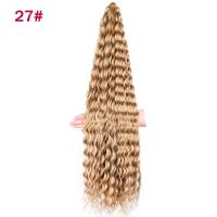 Peruca de cabelo de crochê fibra química onda profunda cabelo em massa 30 polegadas 120 gramas de cabelo feminino fio de alta temperatura  Estilo 3