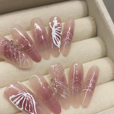 Adhesivos para uñas sin costuras hechos a mano