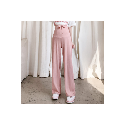 Spring and summer straight pants breathable ice silk thin trousers pregnant women wear