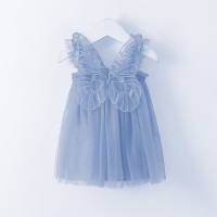 Children's suspender skirt, butterfly wings, mesh skirt, princess skirt, half skirt, tutu skirt, girl's tutu skirt, vest skirt  Light Blue