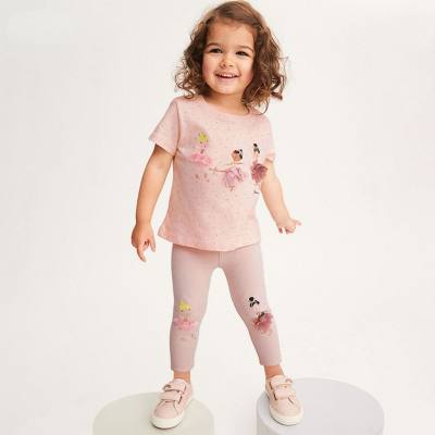 Little maven summer short-sleeved girls suit European and American home children's suit girl baby cute two-piece suit