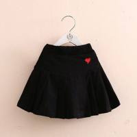 Girls pleated skirt with safety pants to prevent exposure, summer puffy all-match dance skirt  Black