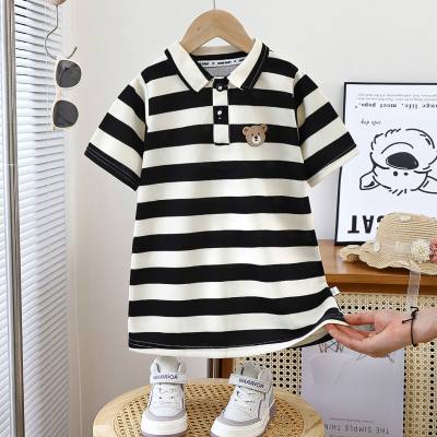 Children's short-sleeved suits summer new style girls' skirts baby POLO collar girls' skirts
