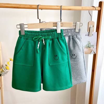 New style children's shorts for boys and girls baby summer Korean version smiley casual shorts for middle and large children sports trendy pants children's clothing