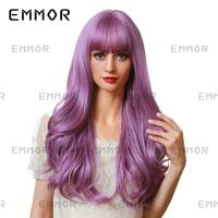 Christmas and Halloween festival cosplay anime style air bangs big waves multi-color wigs for women  Style 5