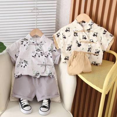Summer boys and girls short-sleeved two-piece suit