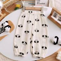 Baby double-layer cotton breathable anti-mosquito pants summer Korean style thin style small children's bloomers summer air-conditioning pants  Multicolor