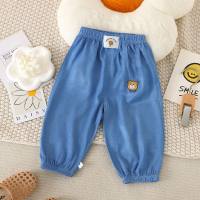 Boys and girls pants summer anti-mosquito pants summer thin summer wear new children's quick-drying sports casual trousers loose  Blue