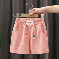 Boys shorts summer children's clothing little girls baby children's outer wear summer casual shorts  Pink