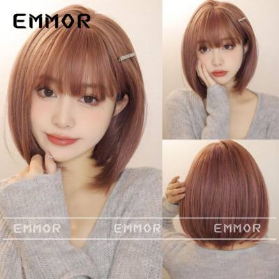Women's short hair that can be worn when going out Japanese lolita air bangs in summer, daily cute and age-reducing bob