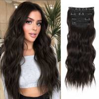 Aisi wig long curly wig female hair wig four-piece clip hair chemical fiber hair extension  Style 5