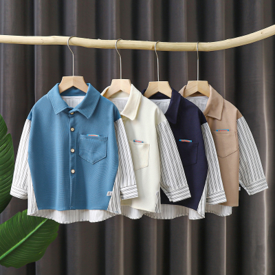 Langarmshirt für Jungen, Herbst, neues Langarm-Kinder-Baby-Weiß-Shirt, kleine und mittelgroße Kinder-Herbst-Baby-Tops