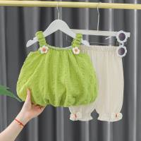 Conjunto de dos piezas de moda para niña, conjunto bonito de verano para niña  Verde