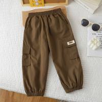 2024 Spring New Children's Overalls for Boys and Girls Korean Style Casual Trousers  Khaki