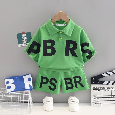 New summer boys' suits POLO shirts two-piece suit