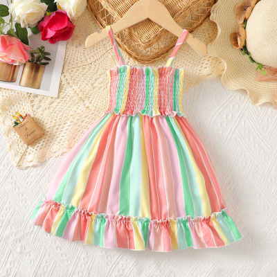 Toddler Girl Color-block Striped Cami Dress