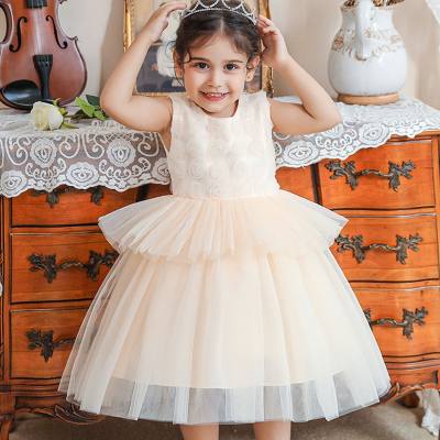 Baby Girl Sweet Solid Bubble Tulle Dress