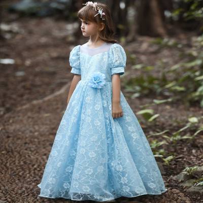 Kids Girls Patchwork Mesh Catwalk flower girl Princess Dress