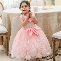 Toddler Girls Party Daily Sweet Elegant Cute Formal Dress  Pink