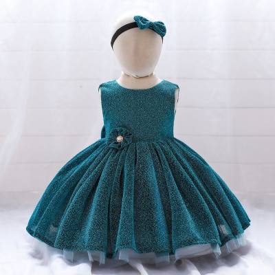Toddler Girl Glittering Fabric Formal Dress