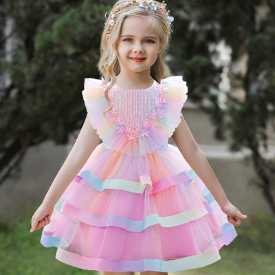 Baby Girl Beautiful Gradient Layered Tulle Formal Dress