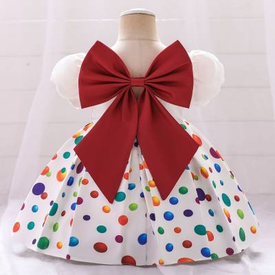 Toddler Girl Sweet Eleguard Polka Dot Formal Dress