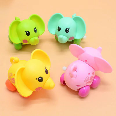 Cartoon simulation elephant wind-up toy animals on the chain will run children baby baby fun toy car