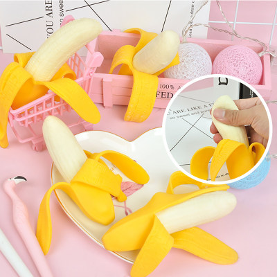 Decompression simulation banana children's toy peeling banana vent fruit toy pinching joy