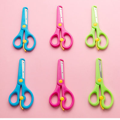 DIY hand cut stationery children paper cut safety small scissors students stretch art
