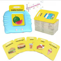 English Card Early Learning Machine Puzzle Insert Card Learning Machine  Blu