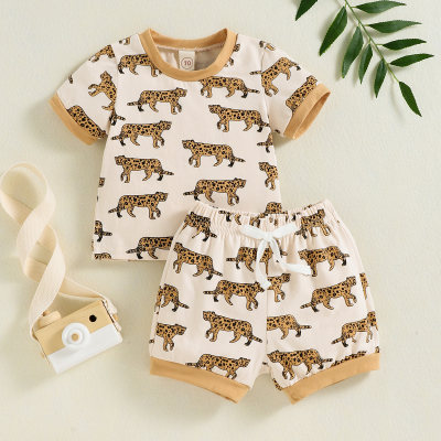 Baby Boy Animal Leopard Pattern T-shirt & Shorts