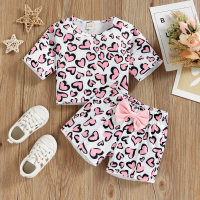 Four-color camouflage two-piece set  Pink