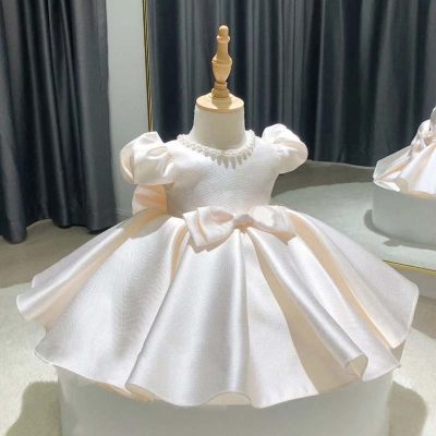 Girls one-year-old dress baby princess dress new style fairy tutu skirt French wedding flower girl dress dress