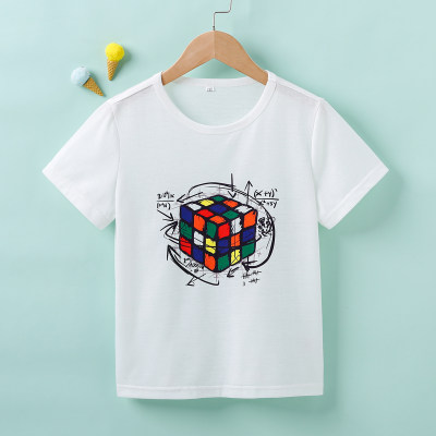T-shirt casual con stampa di cartoni animati per ragazzi