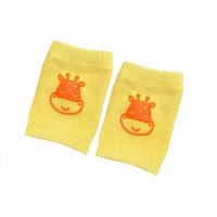 Summer terry baby socks elbow pads toddler crawling knee pads  Yellow