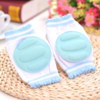 2-piece Baby Pure Cotton Protective Knee Pads  Blue