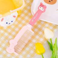 Internet celebrity home portable girl hair comb pointed tail massage comb broken hair clip children student plastic fluffy comb  Pink