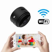 A9 Smart Network Camera Wireless Remote HD Quality Monitoring Built-in Bracket Indoor and Outdoor WiFi Camera  Black