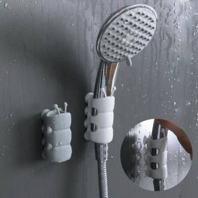 Base de boquilla de ventosa para ducha, accesorios de soporte para cabezal de ducha, asiento fijo extraíble sin perforaciones, silicona universal