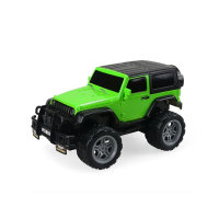 Children's alloy electric remote control car toy 1:18 four-way off-road racing wireless remote control high-speed car boy toy  Green
