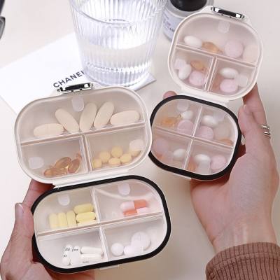 Kreative Medizinbox, tragbare Medizinbox, versiegelte Schmuckschatulle mit großem Fassungsvermögen, tragbares Mini-Verpackungs-Klassifizierungsbox-Artefakt